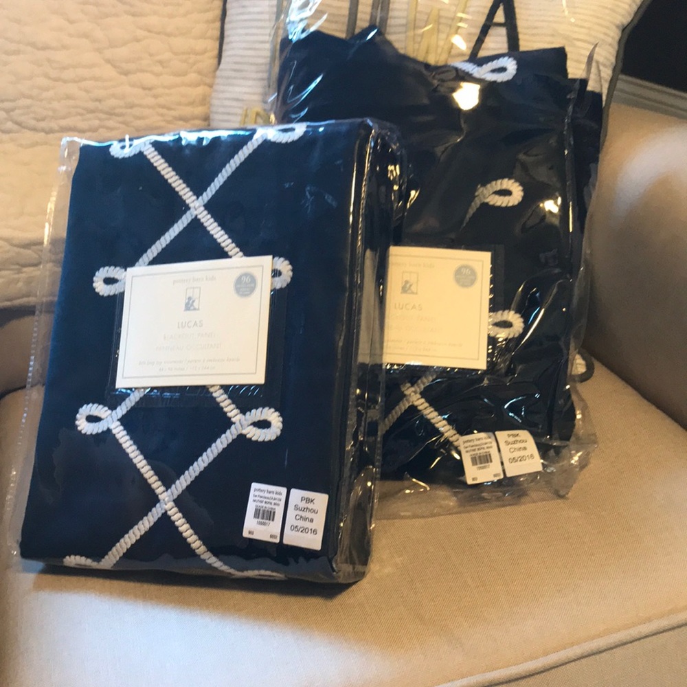 New PBK nautical blackout curtains